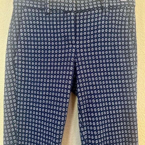 Theory “Testra 2” Black, Cream, Navy Jewel Print Stretch Ankle Pant EUC! - Picture 2 of 8